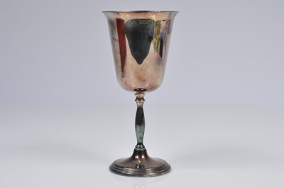Lot 408 - A 1970s silver goblet by FH