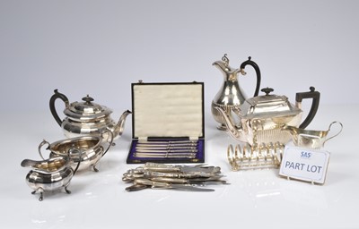 Lot 420 - A collection of silver and silver plate