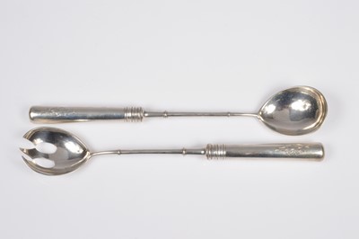 Lot 423 - A pair of Russian salad servers