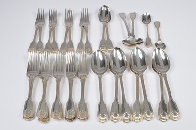 Lot 427 - A part canteen of Edwardian silver cutlery by Charles Boyton & Sons