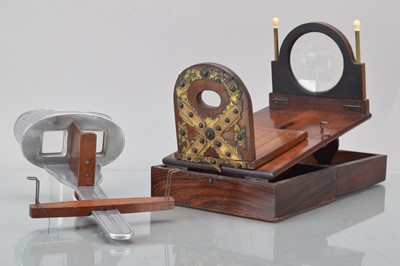 Lot 22 - A Victorian Folding Table Top Graphoscope Viewer