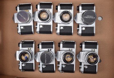 Lot 60 - Eight Asahi Pentax K SLR Cameras