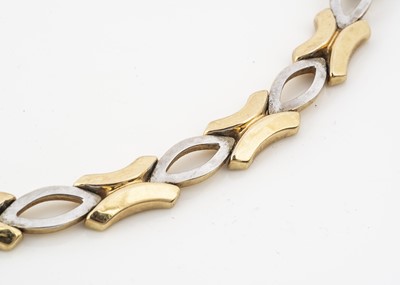 Lot 7 - An Italian white and yellow metal necklace