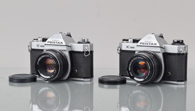 Lot 66 - Two Asahi Pentax K1000 SLR Cameras