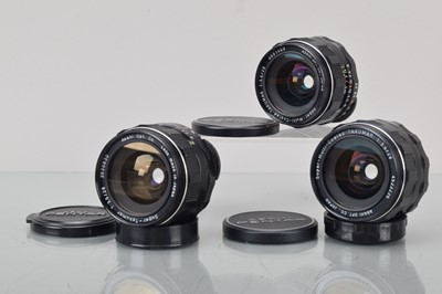 Lot 73 - Three Asahi Takumar 28mm f/3.5 Wide Angle Lenses