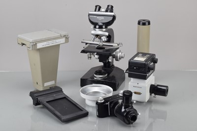Lot 127 - A Nikon Model S Microscope and Two Microscope Cameras