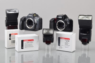 Lot 177 - Two Canon EOS SLR Camera Bodies and Canon Accessories