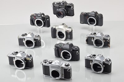 Lot 219 - A Tray of Pentax SLR Camera Bodies
