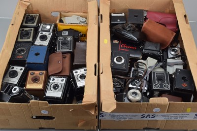 Lot 235 - Two Trays of Bakelite and Box Cameras