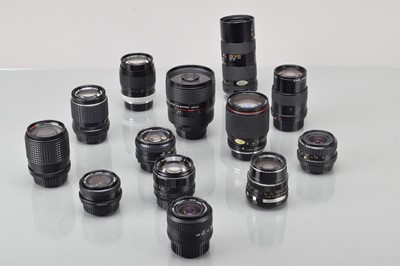 Lot 258 - Thirteen SLR Lenses