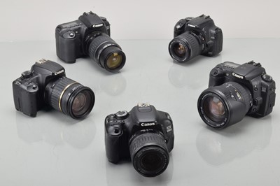Lot 322 - Five Canon EOS DSLR Cameras