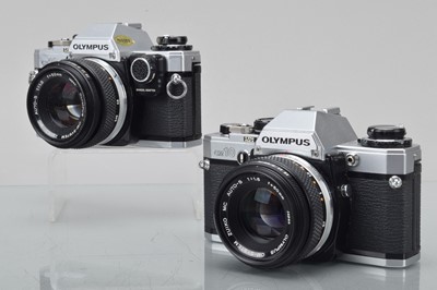 Lot 397 - Two Olympus OM-10 SLR Cameras