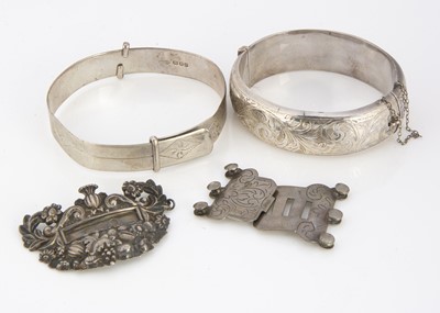 Lot 41 - Two silver bangles