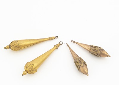 Lot 50 - Two pairs of 19th century base metal drop earrings