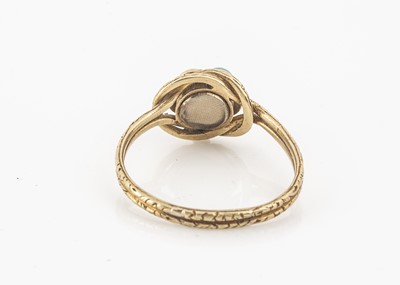 Lot 64 - A 19th century gold and turquoise ring