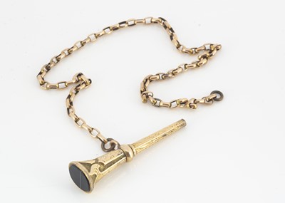 Lot 67 - A 19th century tapered engraved watch key