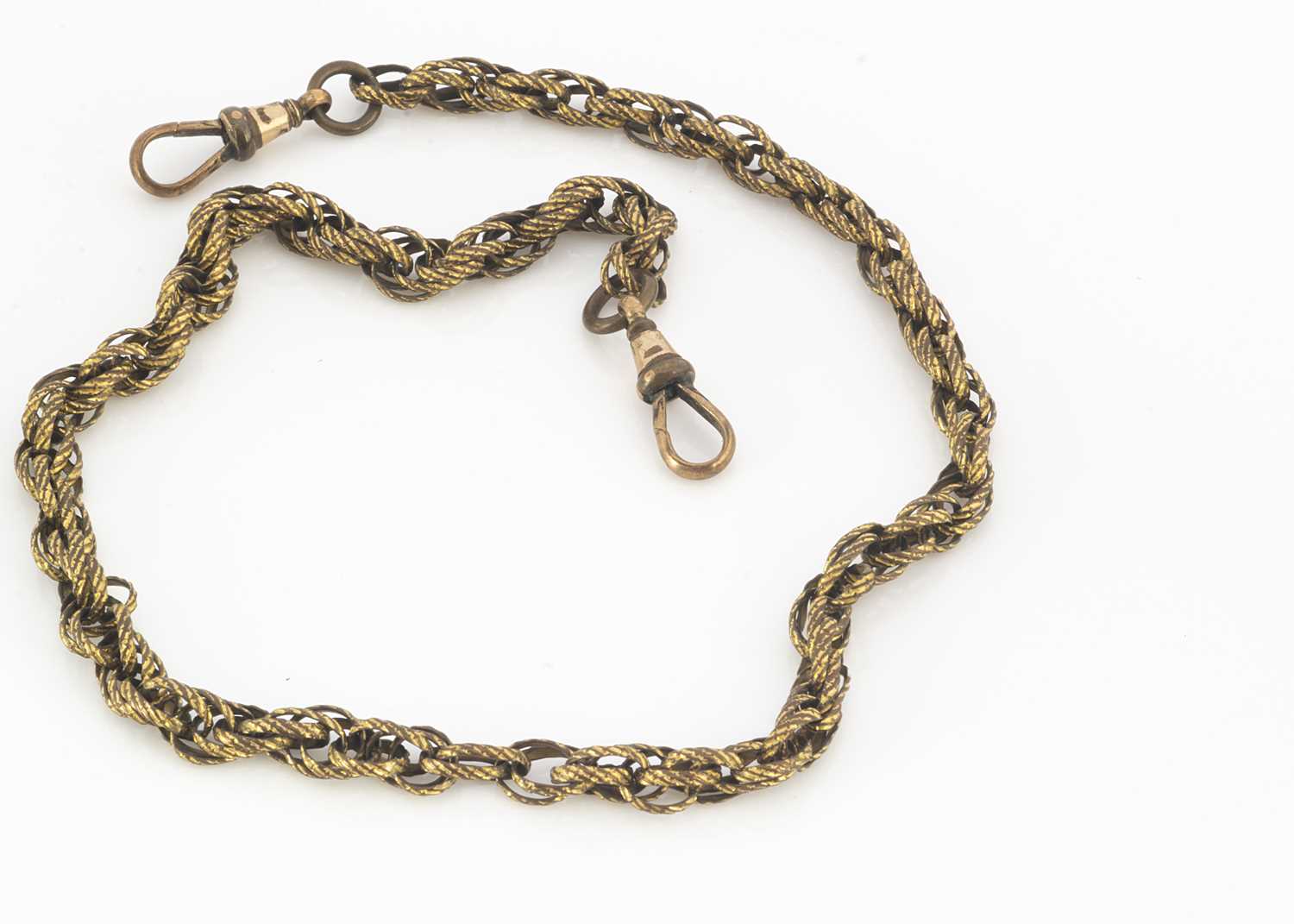 Lot 73 - A 19th century base metal and gilt multi linked chain