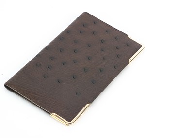 Lot 177 - A J C Vickery ostrich skin and 9ct gold wallet