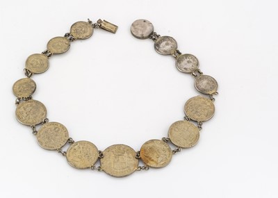Lot 187 - A late 19th Century Spanish and Japanese coin necklace