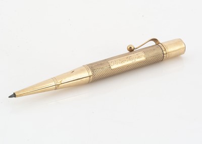 Lot 192 - A George V period 9ct gold propelling pencil