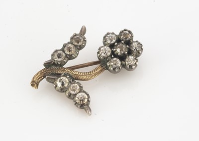 Lot 198 - A 19th century gold, silver and paste brooch