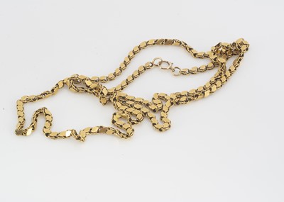 Lot 208 - A continental yellow metal fancy chain