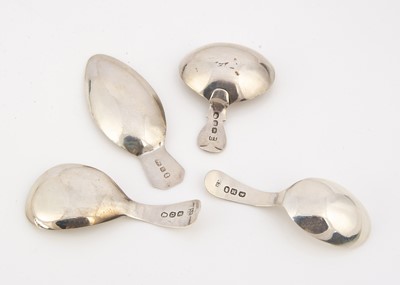 Lot 215 - Four Georgian period silver tea caddy spoons