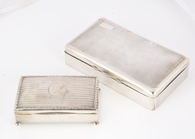 Lot 247 - Two George V period silver boxes