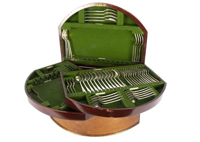 Lot 277 - A part Victorian silver plated canteen of cutlery from Walker & Hall