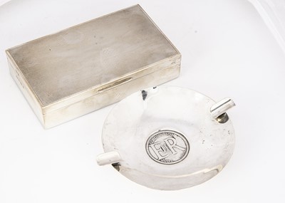 Lot 286 - A 1950s silver cigarette box by C&C