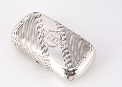 Lot 308 - An early 20th century Russian silver cigar case