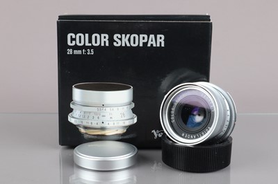 Lot 487 - A Voigtländer 28mm f/3.5 Color Skopar Lens