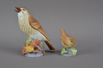 Lot 375 - Two Royal Worcester ceramic bird figurines