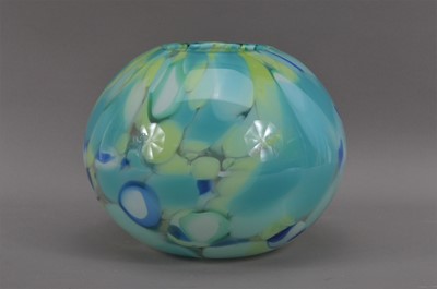 Lot 403 - A mid 20th century studio art glass fishbowl vase