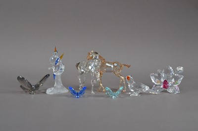 Lot 411 - A collection of Swarovski glass sculptures