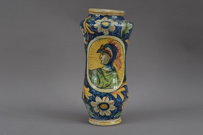 Lot 415 - A 19th century Italian Majolica albarello jar