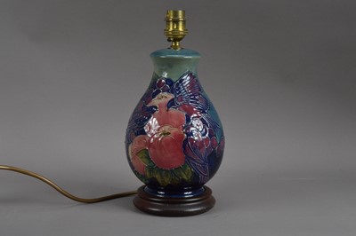 Lot 441 - A Moorcroft pottery lamp