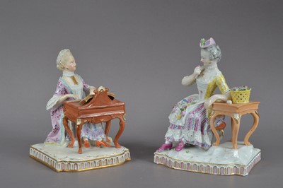Lot 450 - Two Meissen porcelain figurines