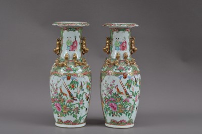 Lot 462 - A pair of Chinese Canton vases