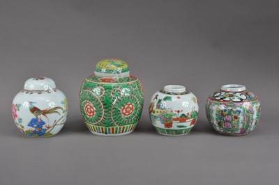 Lot 484 - Four Chinese porcelain ginger jars