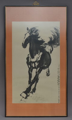 Lot 489 - A Chinese print of a galloping horse